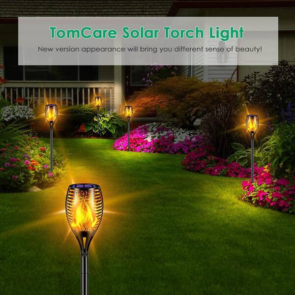 EOYIZW Solar Lights Outdoor 4 Pack, Premium 99 LEDs Solar Torch