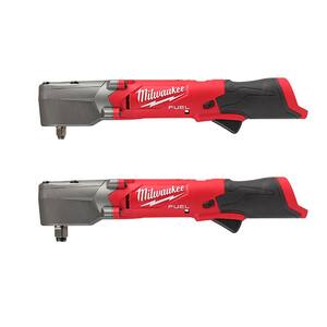 M12 FUEL 12-Volt Lithium-Ion Brushless Cordless 3/8 in. and 1/2 in. Right Angle Impact Wrenches Set (2-Tool)