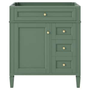 17.87 in. W x 29.30 in. D x 33.00 in. H Bath Vanity Cabinet without Top in Green