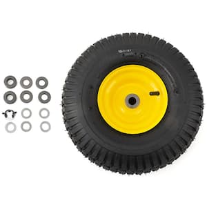 15 in. x 6 in. Front Wheel Assembly with Turf Saver Tread for John Deere Riding Lawn Mowers