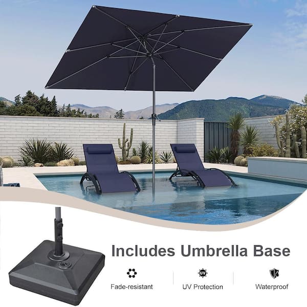12 ft patio umbrella with led lights PURPLE LEAF 12 ft. Square Solar powered LED Patio Umbrella Outdoor  Cantilever Umbrella Heavy Duty Sun Umbrella in Gray PPLGLRSDT12-GY