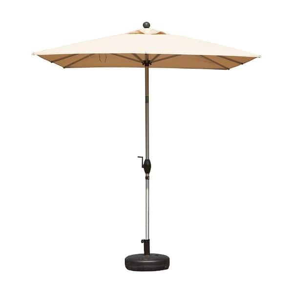 10 ft. Aluminium Market Crank Lift and Tilt Patio Umbrella in Beige