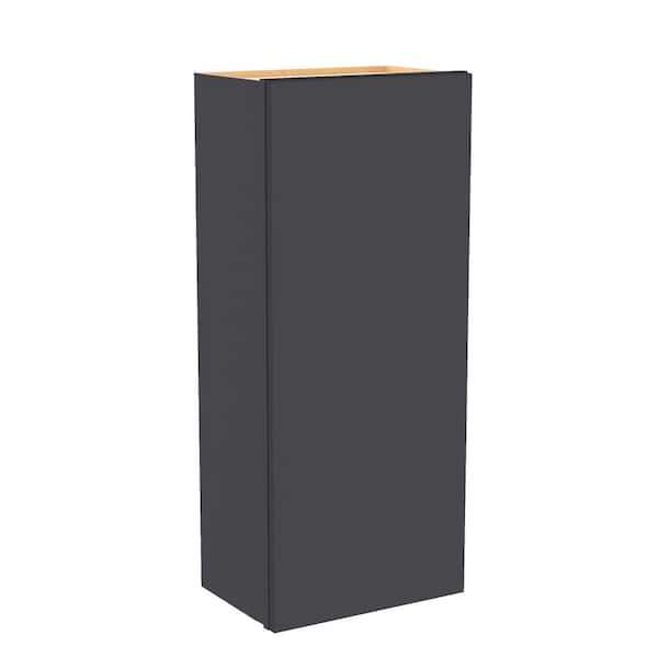 Hargrove 18 in. W x 12 in. D x 42 in. H Assembled Plywood Wall Kitchen Cabinet in Valiant Onyx with Soft Close