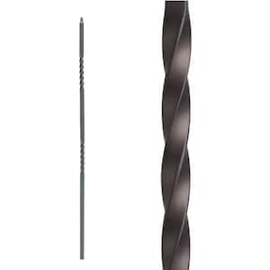 Stair Parts 44 in. x 1/2 in. Oil Rubbed Bronze Double Twist Iron Baluster for Stair Remodel