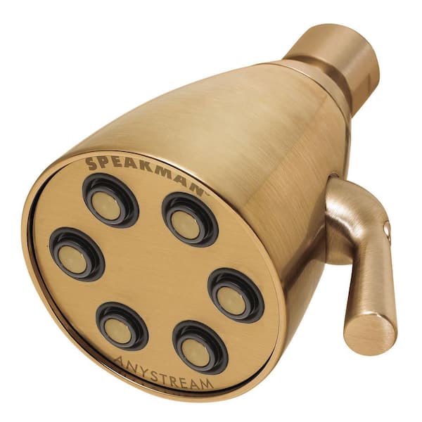 Speakman Icon 3-Spray Patterns with 2.5 GPM 2.8 in. Wall Mount Fixed Shower Head with Anystream Technology in Brushed Bronze