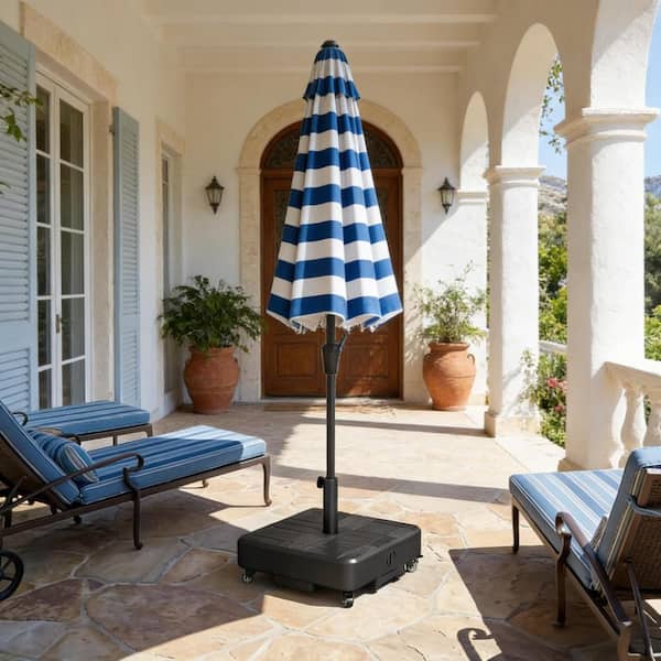 arched patio umbrella Flynama Mobile Outdoor Umbrella Stand, Portable Heavy Duty Patio Umbrella Base Only