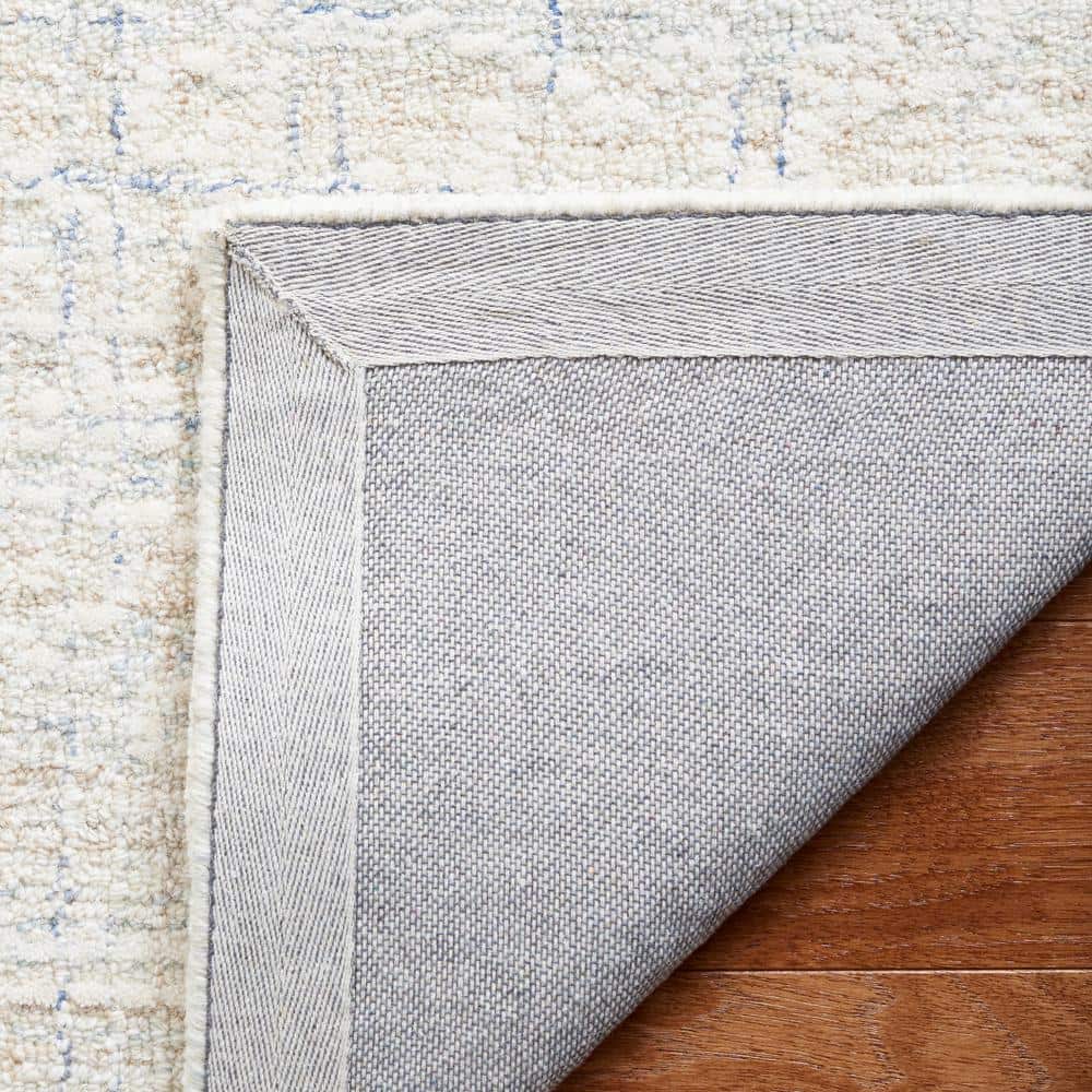 Handmade Blue/Ivory Wool Tufted 3' x 5' Area Rug