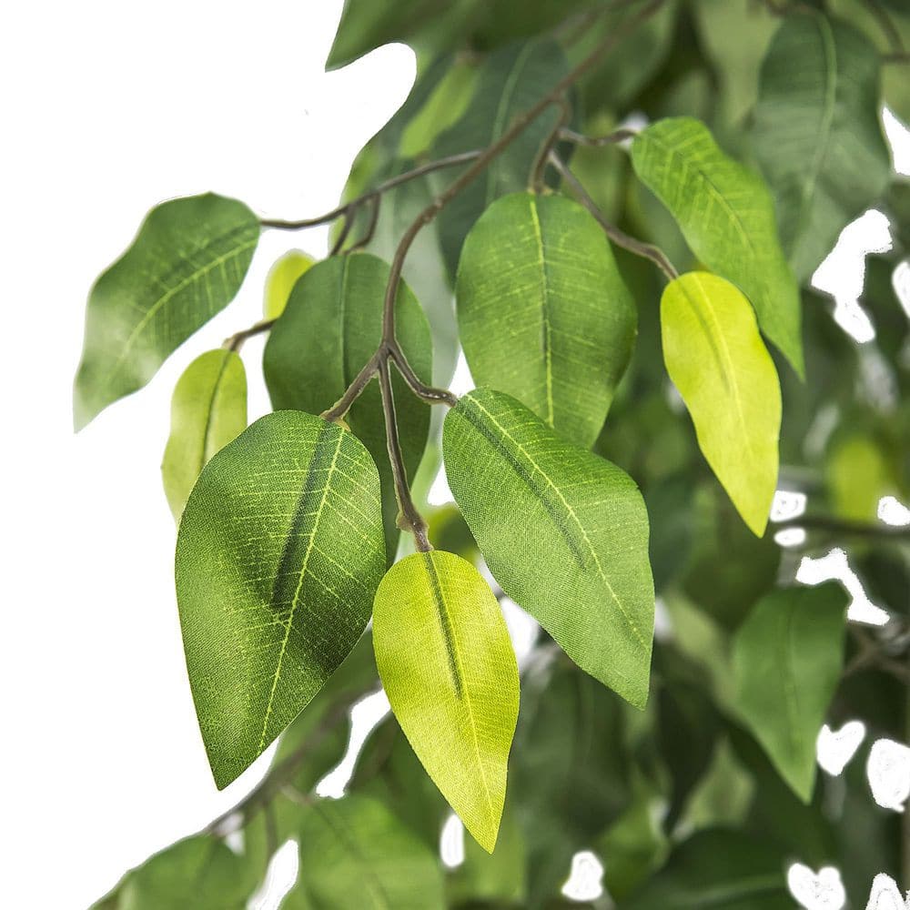 6-Foot Faux Ficus Tree in Bronze Metal Planter