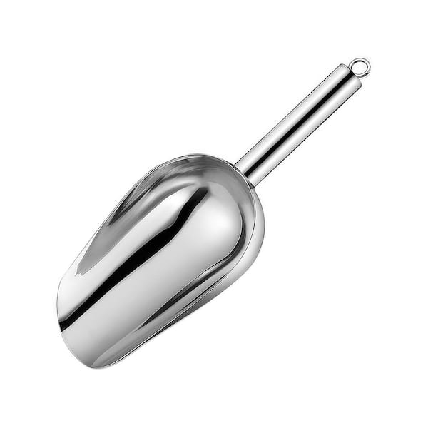 6 oz. Stainless Steel Ice Scoop for Ice Maker, Bar, Kitchen, Party, Wedding and Pet Dog Food, Silver (1-Pack)