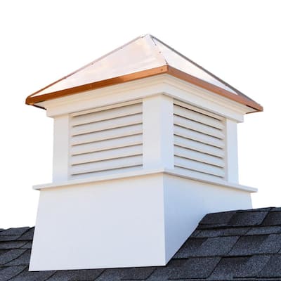 Manchester 22 in. x 27 in. Vinyl Cupola with Copper Roof