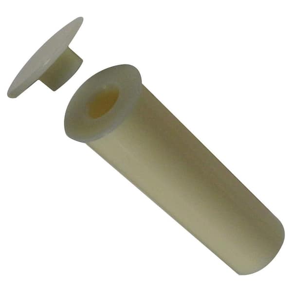 1 in. x 4 in. L Conversion Sleeve and Cap in Tan Accepts 1/2 in. Pegs on Pool Fence DIY System