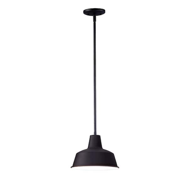 Pier M 8.25 in. Wide Black 1-Light Outdoor Hanging Lantern