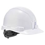 Skullerz White Class E Hard Hat Cap Style with Ratchet Suspension