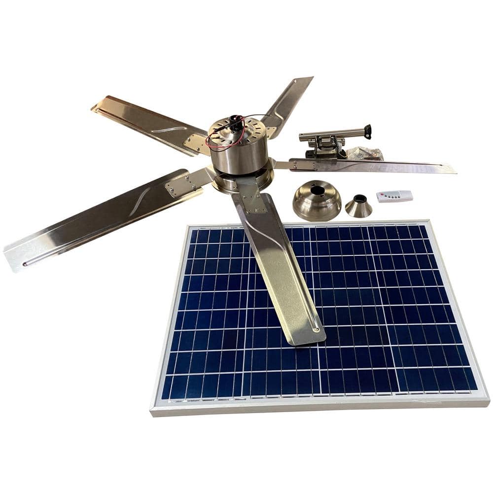 Remington Solar Outdoor Solar-Powered 52-inch 3-Speed Ceiling Fan in ...