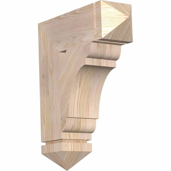 Ekena Millwork 5.5 in. x 24 in. x 20 in. Douglas Fir Olympic Arts and Crafts Smooth Bracket