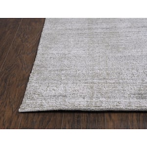 Demure Gray 5 ft. x 8 ft. Gradient Solid Wool Viscose Area Rug