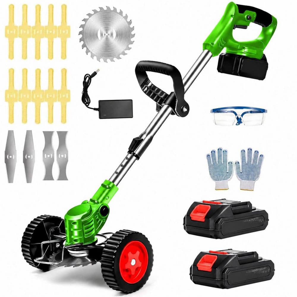 47 in. Edger Cordless Weed Wacker with Wheels, 4 Types Blades, Low Noise, 3-in-1 Grass Trimmer/Brush Cutter price history on PriceWatchPro