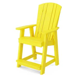 Heritage Lemon Yellow Plastic Outdoor Balcony Chair