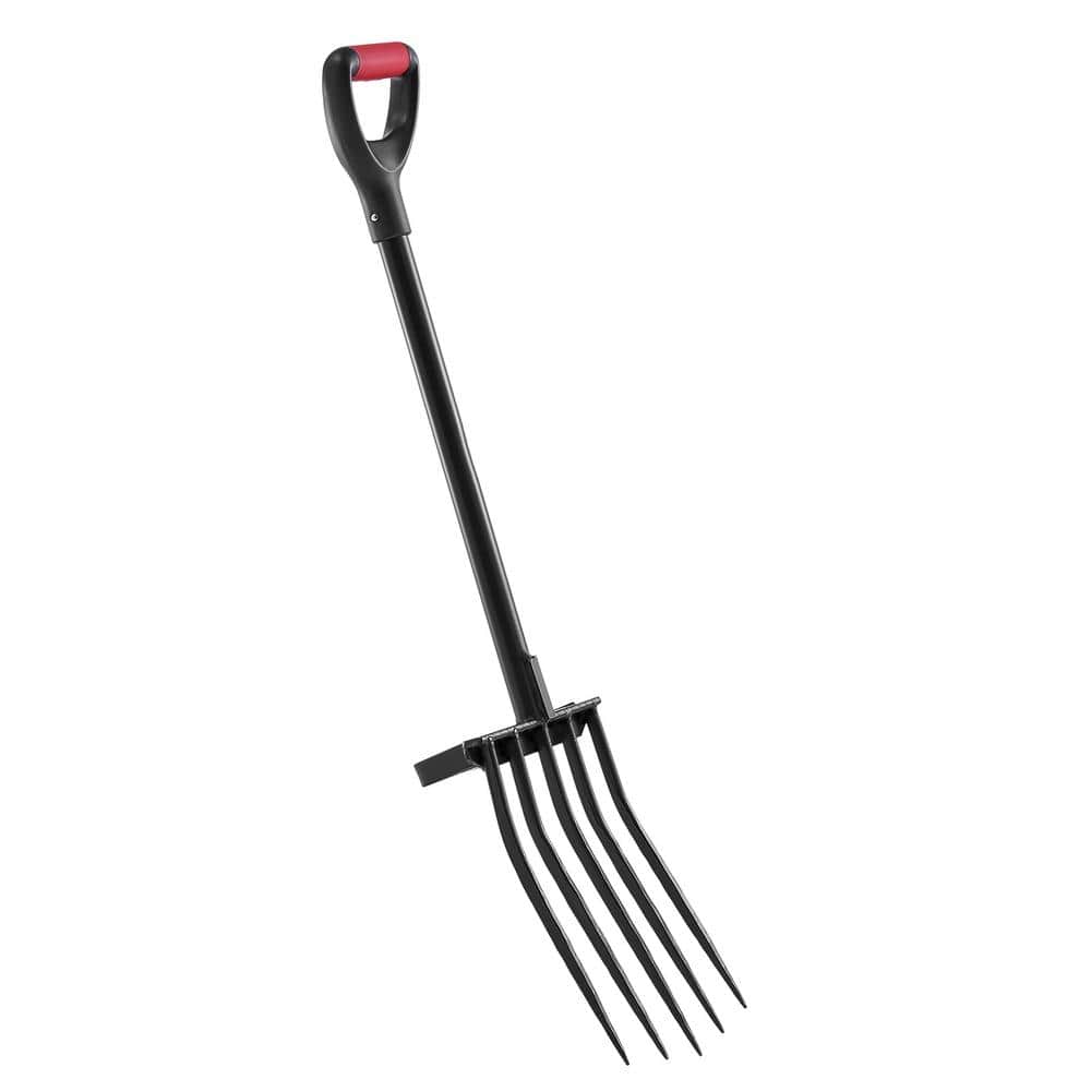 Garden Fork 5-Tine 41 in Heavy-Duty Digging Spading Fork Metal Handle Y-Grip Forged Steel for Hay Potato Compost price history on PriceWatchPro