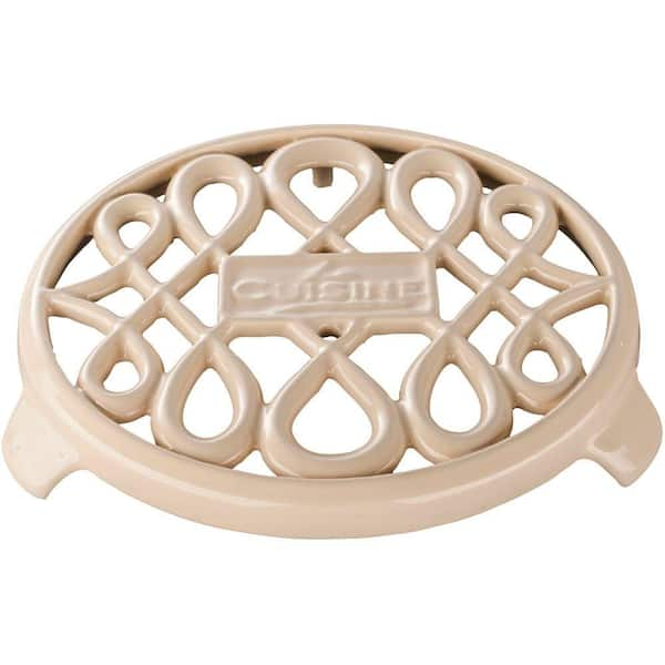 La Cuisine Cast Iron Non-slip White Trivet