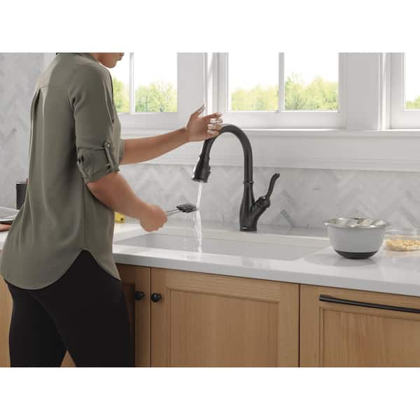 Leland VoiceIQ Touch2O with Touchless Technology Single Handle Pull Down Sprayer Kitchen Faucet in Matte Black