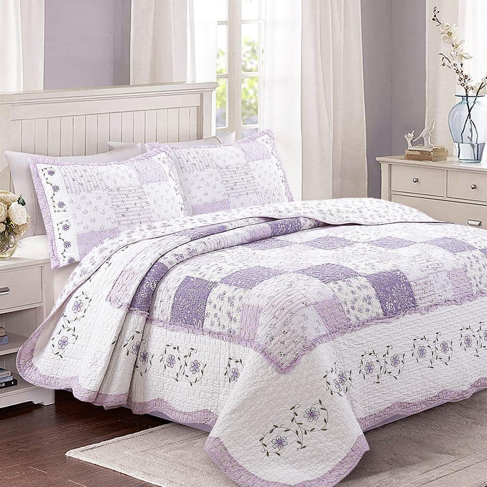 Cozy Line Home Fashions Love of Lilac 2-Piece Lavender Floral