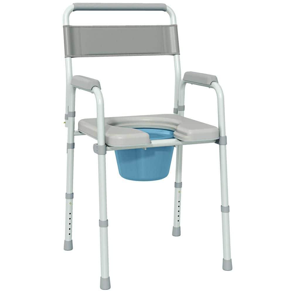 Bedside Commode Chair with Arm, Raised Toilet Seat for Seniors, Adults, Handicap, Grey price history on PriceWatchPro