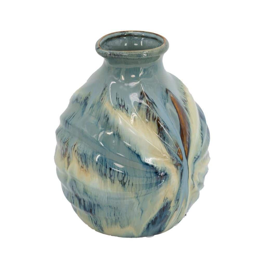 Reactive Glazed Table Vase 8.7 in. Blue price history on PriceWatchPro
