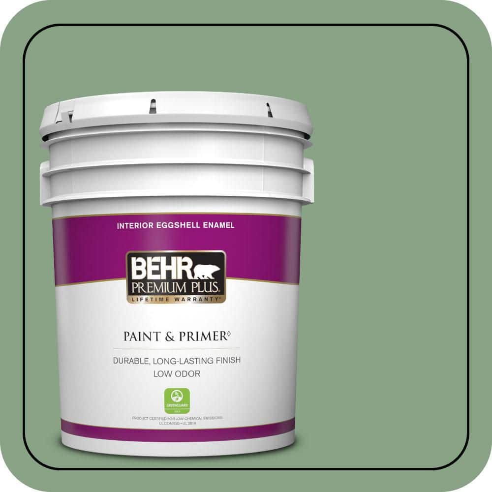 5 gal. #S400-5 Gallery Green Eggshell Enamel Low Odor Interior Paint & Primer price history on PriceWatchPro