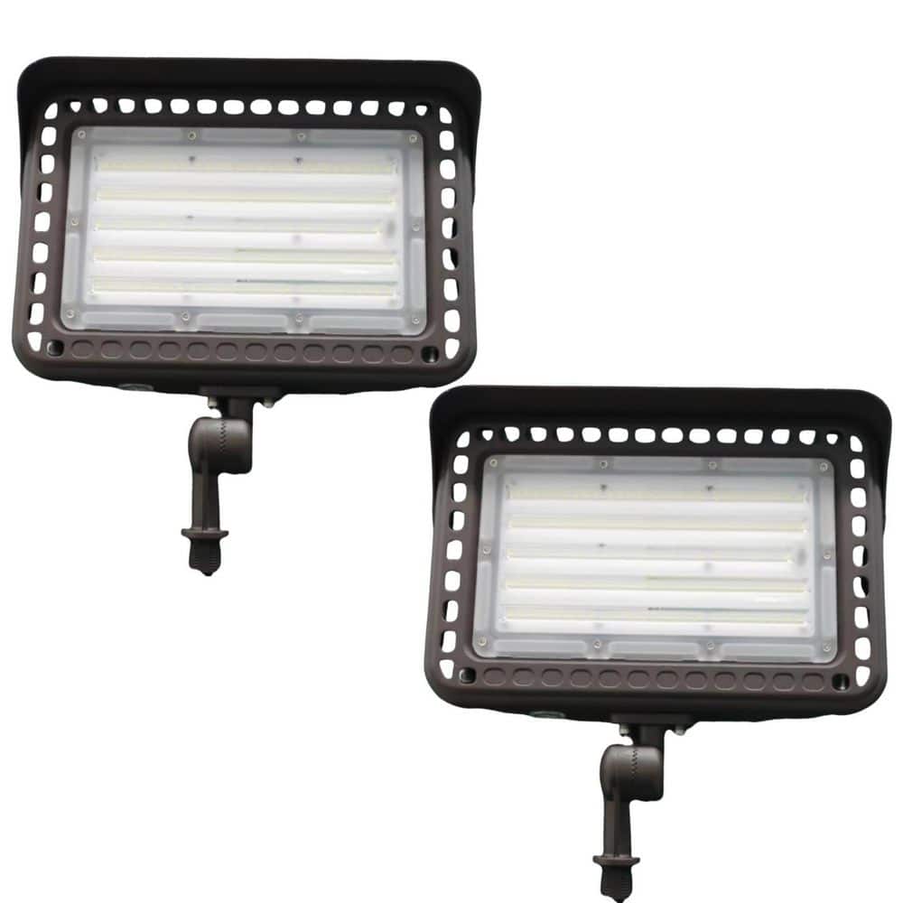 600-Watt Equivalent 18000 Lumens 120-Degree 5000K White Bronze Dusk to Dawn Integrated LED Wall Pack Light Outdoor 2PACK price history on PriceWatchPro