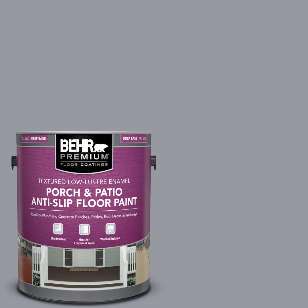 BEHR PREMIUM 1 gal. #N540-4 Silhouette Textured Low-Lustre Enamel  Interior/Exterior Porch and Patio Anti-Slip Floor Paint 623001 - The Home  Depot