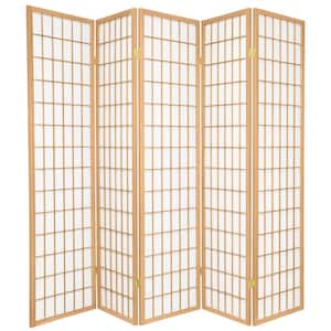 6 ft. Natural 5-Panel Room Divider