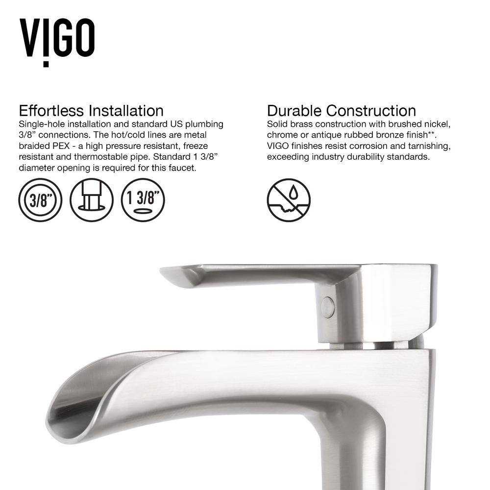 Titanium Gray Glass Vessel Sink with Modern Brushed Nickel Faucet