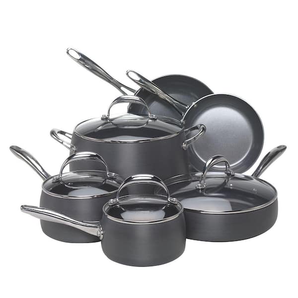 Earth Pan 10-Piece Gray Cookware Set with Lids