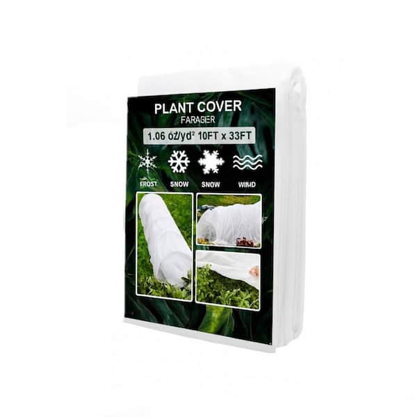 10 ft. x 33 ft. Fabric Plant Covers Freeze ProtectionReusable Frost Protection Row Cover Blanket for Winter Garden