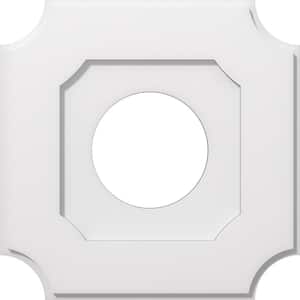 18 in. O.D. x 7 in. I.D. x 1 in. P Locke Architectural Grade PVC Contemporary Ceiling Medallion