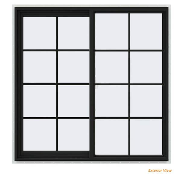 JELD-WEN 48 in. x 48 in. V-2500 Series Bronze Exterior/White