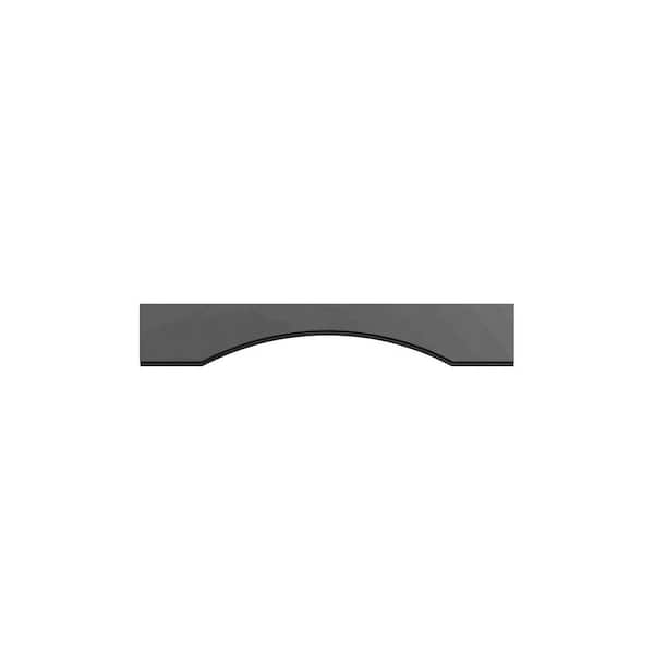 Belle Haven Recessed 48 in. W x 6 in. H x 0.75 in. D in Driftwood Arched Valance in Assembled Wall Cabinet