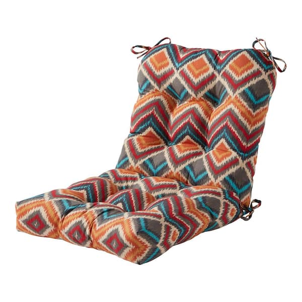 Greendale Home Fashions 21 in. x 42 in. Outdoor Dining Chair Surreal Cushion