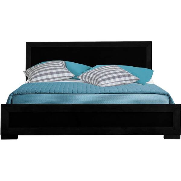 Camden Isle Oxford 82.3 in. Black Queen Platform Bed