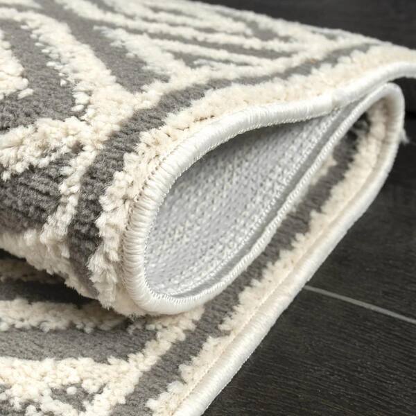 THE SOFIA RUGS Sofihas, Grey/White 31 in. x 31 in. Non-Slip Landing Mat,  Polypropylene w/Rubber Backing, Stair Tread Cover MAT-65B-GR - The Home  Depot