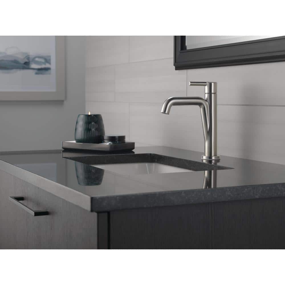 Delta Nicoli Sleek Stainless Steel Single Handle Bathroom Faucet