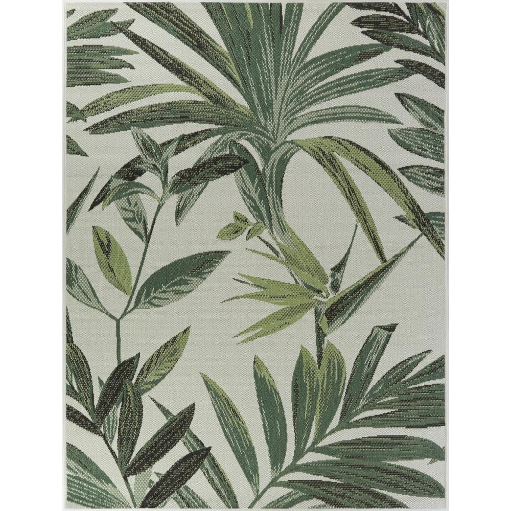 Green 9 x 12 Palm Leaf Indoor/Outdoor Area Rug price history on PriceWatchPro
