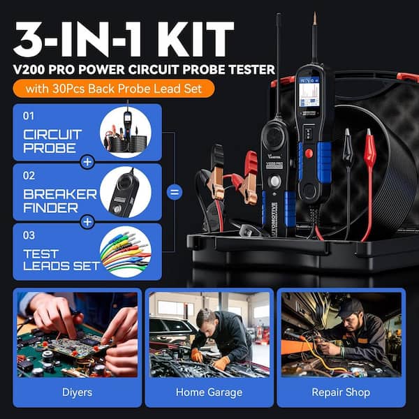 Vrbgify 12-24V AC/DC Digital Power Circuit Probe Tester Vrbgify 12-24V AC/DC Digital Power Circuit Probe Tester