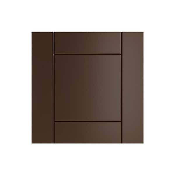WeatherStrong Sanibel 13 in. W x 0.75 in. D x 13 in. H Brown Cabinet Door Sample Dock Brown Matte
