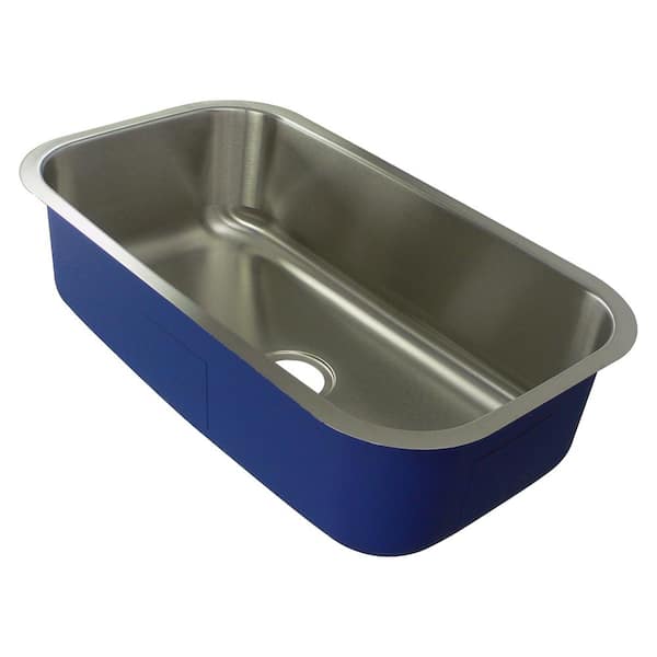 Transolid Meridian Undermount Stainless Steel 31.5 in. Single Bowl Kitchen Sink in Brushed Stainless Steel