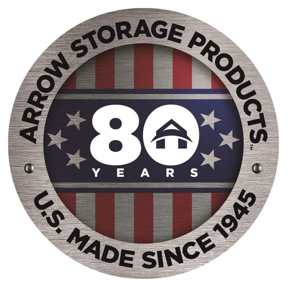Woodridge 10 x 8 ft. Brown Steel Storage Shed with Sliding Doors