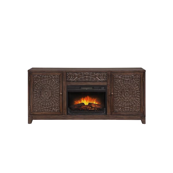 Linon Home Decor Gemma Mandala 67 in. Freestanding Electric