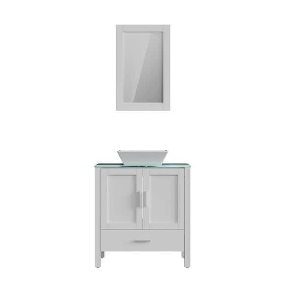 【中古】 Vanity ＆ Happiness Haldolium 30 in. W x 18 in. D x 36 in. H Single Sink Freestanding Bath