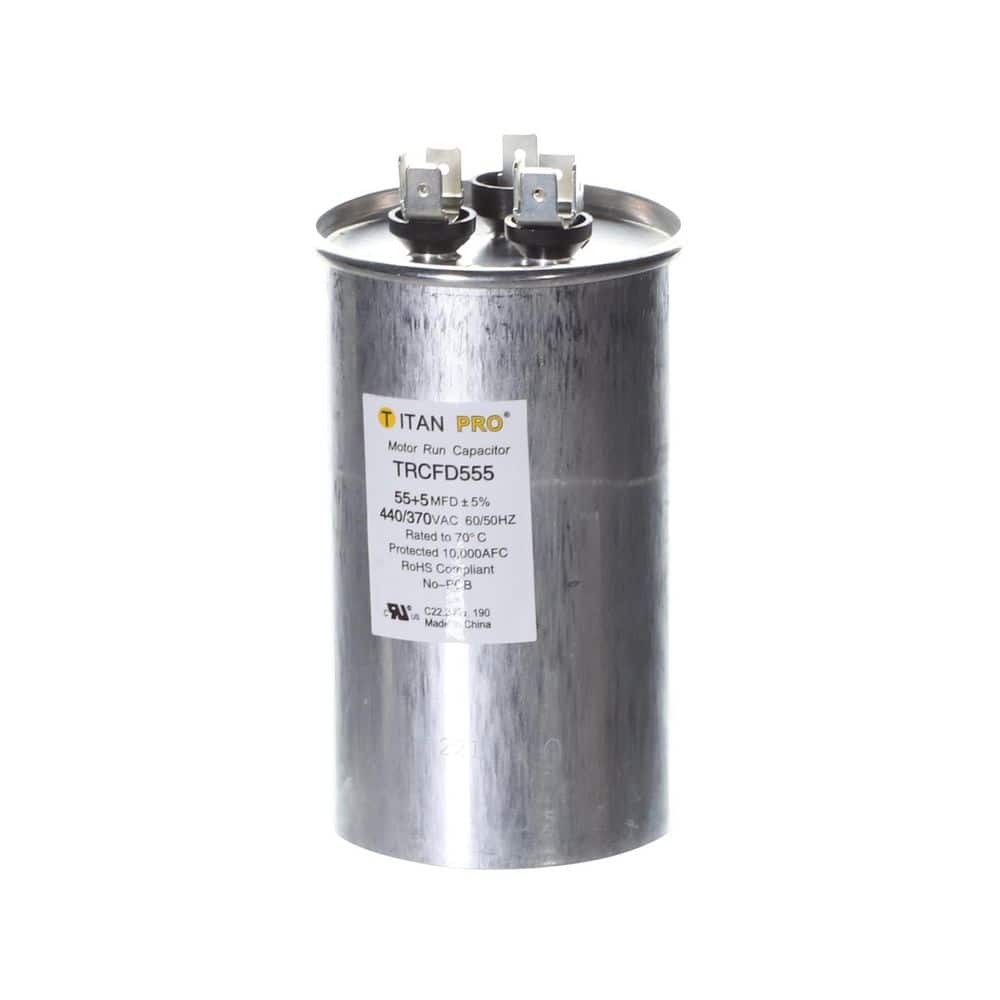 Packard TITAN PRO 55 Plus 5 MFD 440/370V Dual Voltage Round